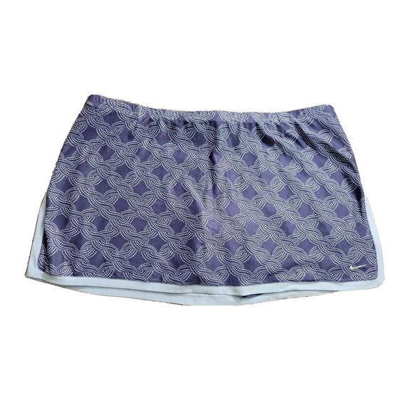 Nike Fit Dry Womens XXL (20-22) Blue Print Stretch Skort Golf Performance - Picture 1 of 7